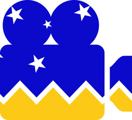 Obraz premium Chilean Antarctic Territory Flag on Documenrty icon