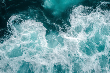Fototapeta premium aerial top view photo of ocean sea water. drone photo.