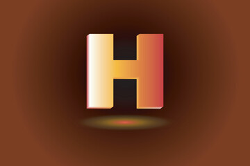 Letter H gradient logo design. H letter logo.