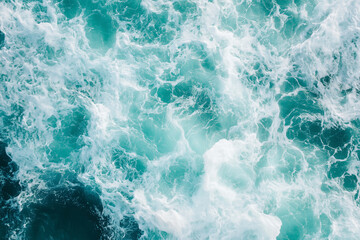 aerial top view photo of ocean sea water. drone photo.
