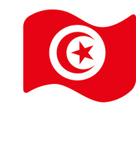 Tunisia Flag free flown Rounded icon