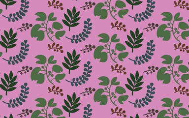 Vector seamless pattern with leaves. Abstract background for wallpaper, wrapping
