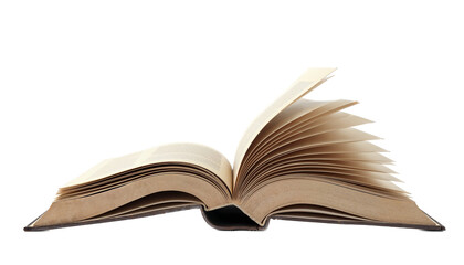 Book open pages on transparent background