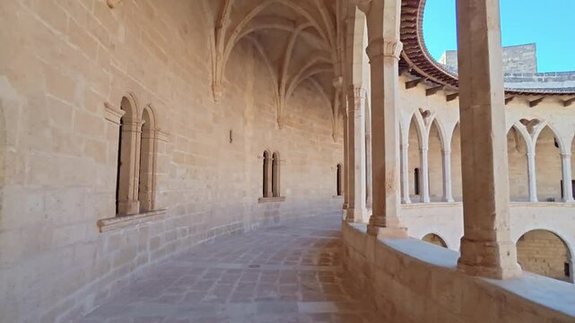 round castle on the island of mallorca
