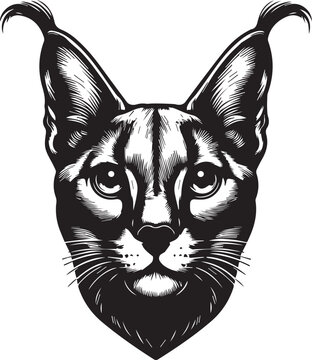 Carcal cat vector