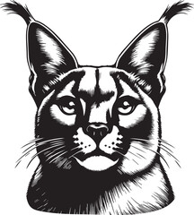 Carcal cat vector