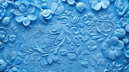 Blue Elegance. Detailed Wallpaper Design