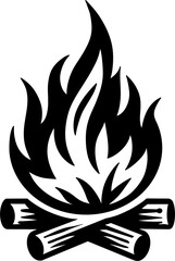 fire flames on white