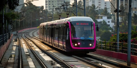 Obraz premium Modern Public Transportation in Bengaluru. High-detail Image