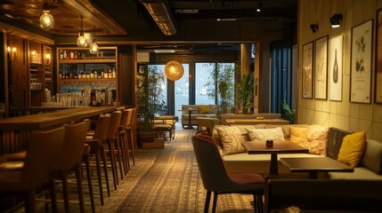 Fototapeta premium Gather in style at this modern venue