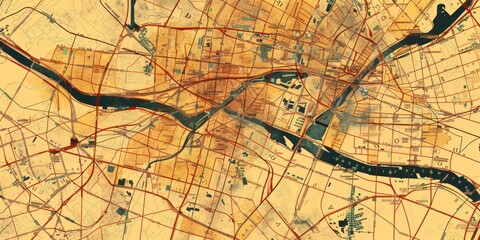 Obraz premium Navigating Boston. Public transportation network concept