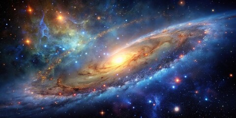 Space nebula and galaxy with stars