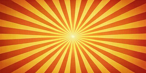 Obraz premium Abstract Sunburst Pattern with Dotted Texture in Orange and Yellow Hues