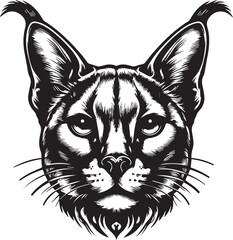 Carcal cat vector