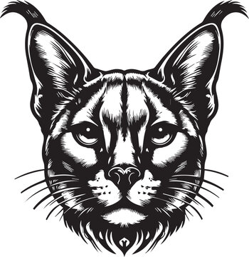 Carcal cat vector