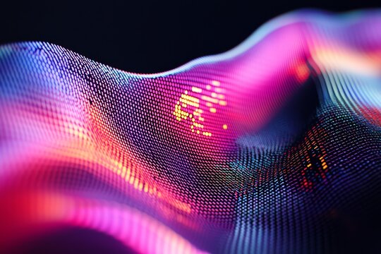 Computer screen displaying vivid and colorful lines of code, close-up view representing the world of coding, software development, and technology innovation