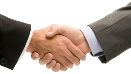 PNG Business consultant joining hands handshake adult agreement.