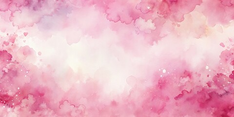 Fototapeta premium Abstract Watercolor Background with Pink and White Splashes and Blends