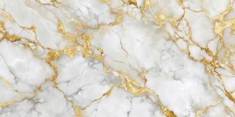 White Marble With Golden Veins - Luxurious and Elegant Background