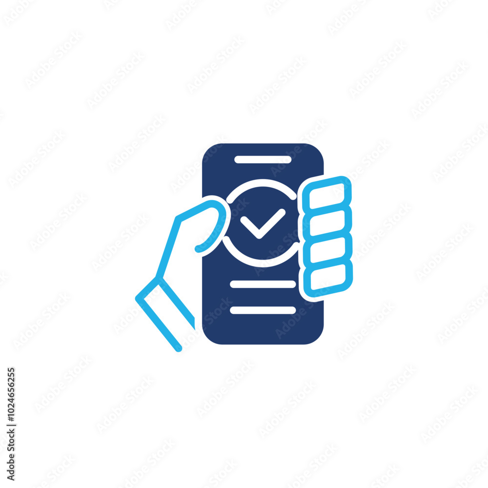 Poster phone security colored icon vector design good for web or mobile app