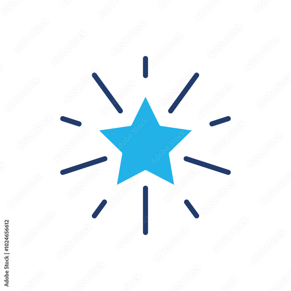 Poster star colored icon vector design good for web or mobile app