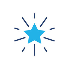 star colored icon vector design good for web or mobile app