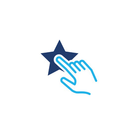 touching star colored icon vector design good for web or mobile app