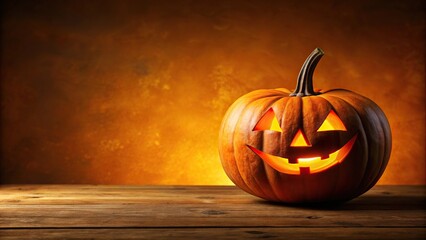 Spooky Halloween pumpkin background with space for text