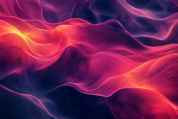 Fototapeta premium Colorful abstract waves of light flowing in vibrant hues at dusk