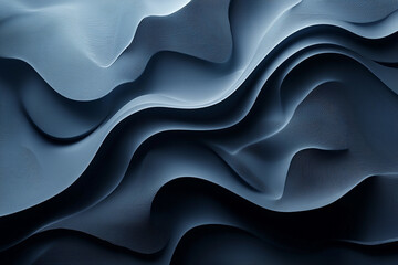 Obraz premium Waves of texture in dark blue tones create a soothing visual pattern