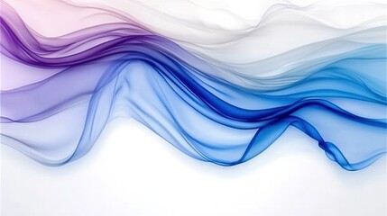 Fototapeta premium An abstract image features a blue and white background with a curving pattern on the left side, while the right side showcases a solid white backdrop