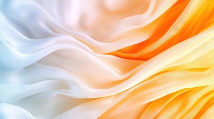 Obraz premium A close-up of a white, yellow, and blue background with a wavy design on its left