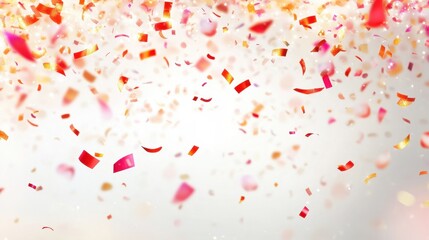 Vibrant Confetti Celebration Background with Colorful Falling Pieces