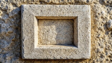 Square stone block with narrow focus Macro