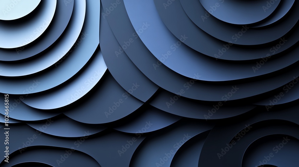 Poster paper cut concentric circles in varying sizes and shades, creating a minimalist abstract composition