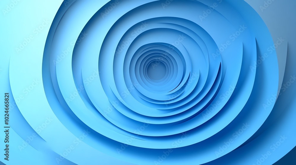 Poster paper cut concentric circles in varying sizes and shades, creating a minimalist abstract composition