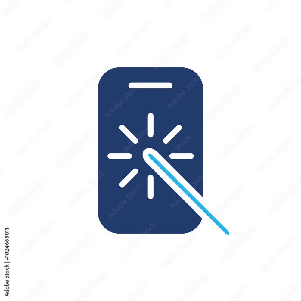 Aufkleber screen touch colored icon vector design good for web or mobile app