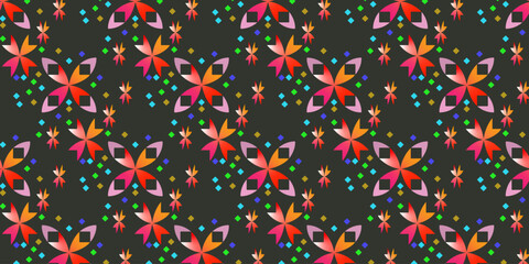 Seamless vector pattern. Background texture in geometric ornamental style.
