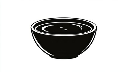 Simple Black Bowl Silhouette