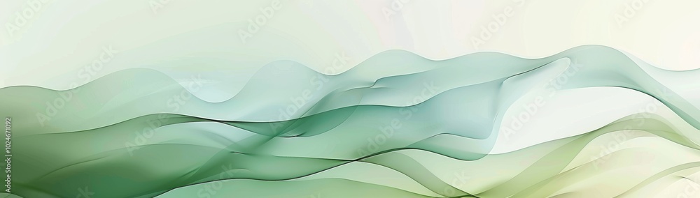 Poster abstract colorful green gradient background with soft lines and shapes, vector illustration, flat de