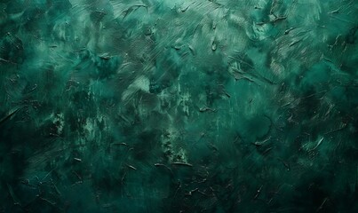 Dark green watercolor texture with black swirls, in the style of a matte paper background. Banner abstract background of green emerald marble surface. Painted surface with rough textured
