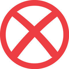 Obraz premium Cross Mark Icon