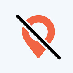 Location Off icon vector art image.