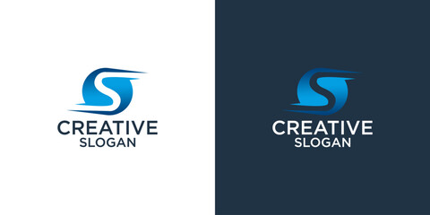 collection of letter s abstract geometry logo design vector