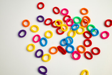 Vibrant Elastic Hair Bands Displayed
