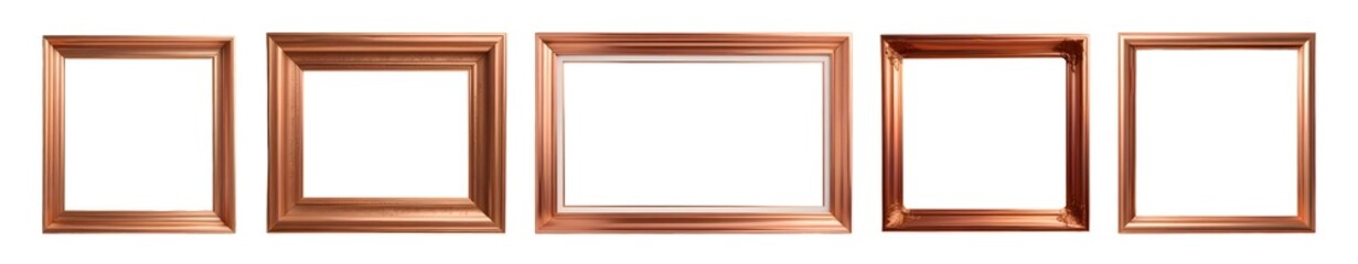 Fototapeta premium Set of Copper photo frames