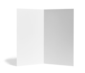 folded leaflet white blank paper template book