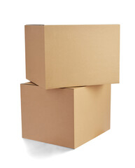 cardboard box isolated on white