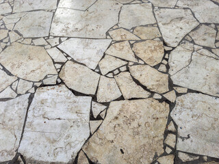 Nature Marble stones laid as a footpath