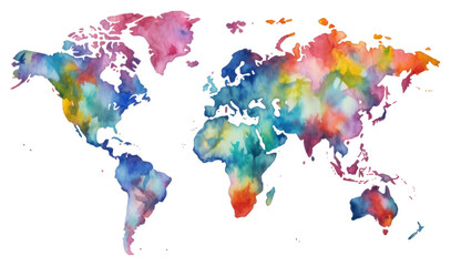 Fototapeta premium PNG Map world splattered creativity.
